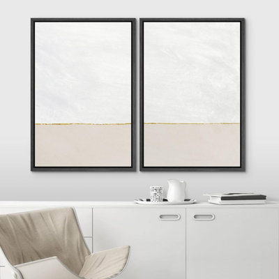 Minimaliste paysage bicolore bloc de couleurs paysage abstrait formes illustrations minimaliste chambre à coucher