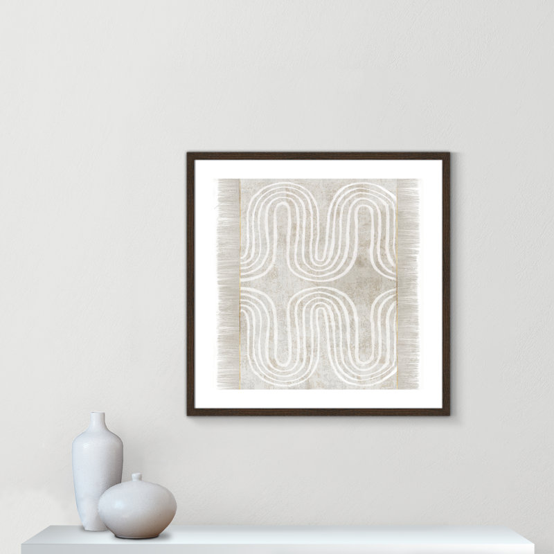 Spired II - cadre photo, reproduction d'art sur papier, H 27,5 po x l 27,5 po x P 0,75 po, Papier encadré brun