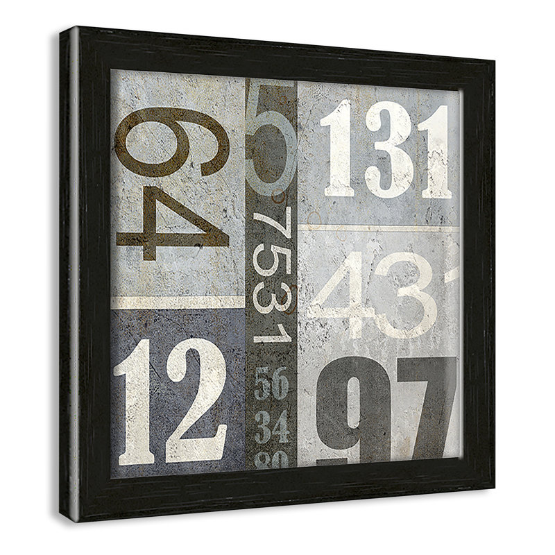 Art numérique encadré, 8" H x 8" W x 1.18" D, Encadré de boîte noir