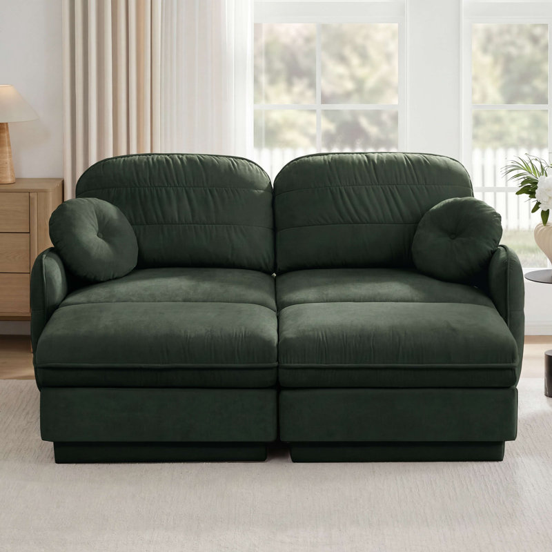 Canapé Chenille Cloud, Vert