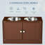 Bols surélevés pour chien avec armoire de rangement Pawhut-130603361