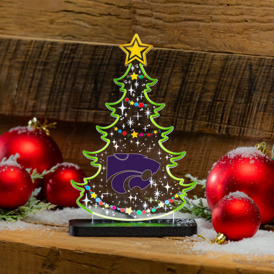 Kansas State University College Holiday Tree Desklite LED Decor