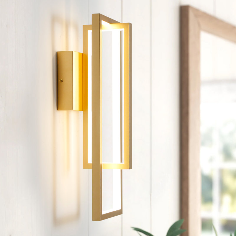 Minot LED Flush Mounted Sconce, Gold