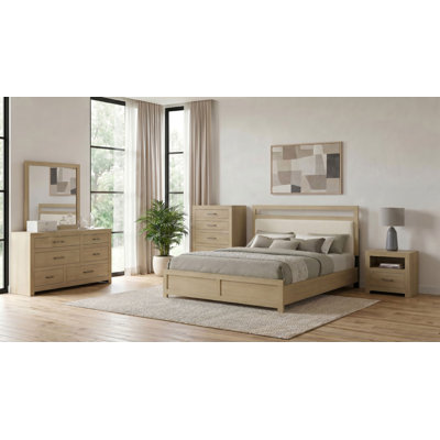 Magee 5-Piece Queen Bedroom Set Light Oak