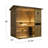 Samsora Outdoor Traditional Steam Sauna For 4-Person 3800W, Negative Ion Board, Mid-Infrared Lamp, 95℉-230℉, Old Fir Wood, Bluetooth Speaker, with Sauna Heater and Sauna Stone-124927741-124927742
