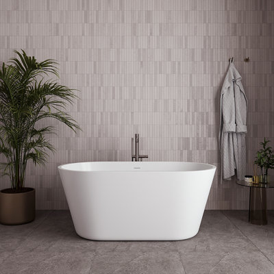 Baignoire autoportante 54 "avec drain interne Streamline