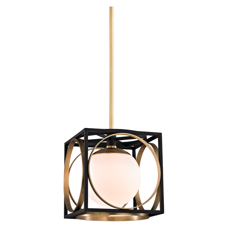 Wadsworth 1 - Light Pendant, 18.5" H X 17.75" W X 17.75" D, Aged Brass
