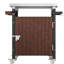 Chariot de barbecue extérieur avec espace de rangement - Roulettes de service mobiles et support pour barbecue, table en acier inoxydable pivotante à 360°