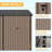 6x8 FT Heavy-Duty Metal Storage Shed with Lockable Door & Windows, Galvanized Steel Utility Shed Brown-117327728