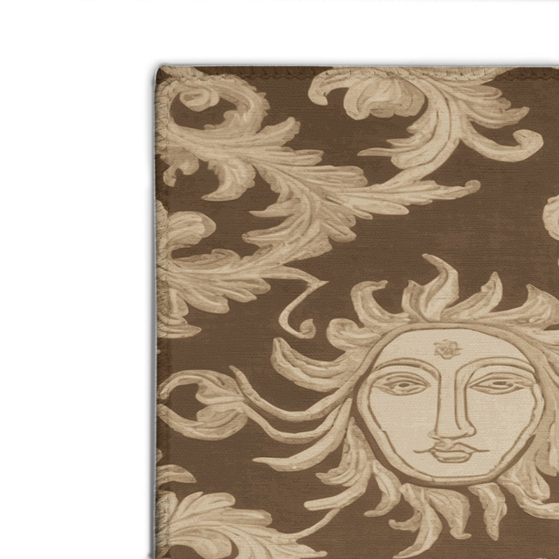 Tapis d'intérieur et d'extérieur brun français, Rectangulaire 2 pi x 3 pi