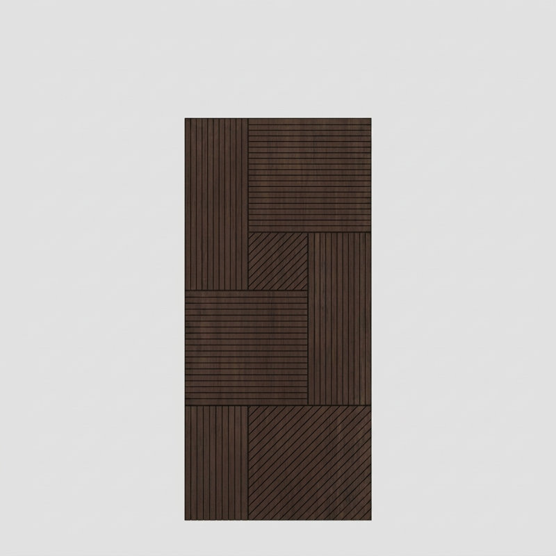 Porte à panneau 80 "Interra Slab Only Acajou - Contemporaine, moderne, sans finition, 30" x 80" [30" Door]