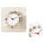 Brown & White Animal Themed Round Wall Clock