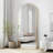  Arched Full-Length Floor Mirror with Aluminum Alloy Frame, Shatter-Resistant Glass, Freestanding or Wall Mounted-1114336363-1114336375