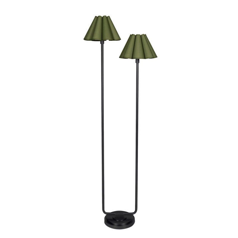Polly Floor Lamp, Green, Black