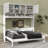 Queen Size Wall Murphy Bed Featuring Ample Storage And Diamond-Shaped Patterns