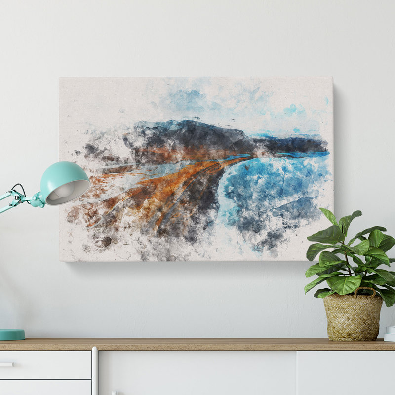 Black Sand Beach In Iceland - Wrapped Canvas, 50cm H x 76cm W x 3cm D