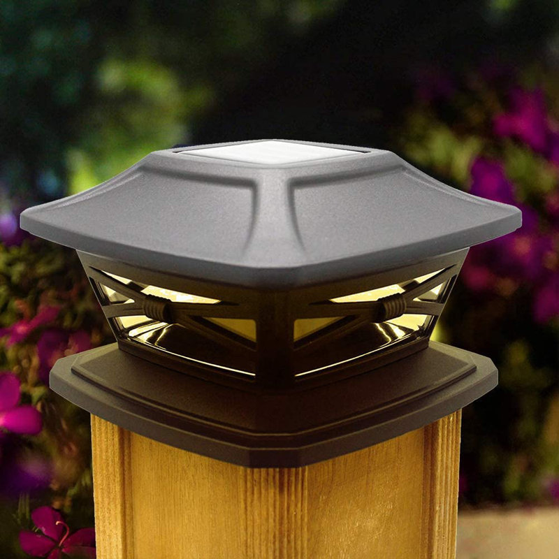 Ensemble de 2 lumières DEL noires intégrées à l'énergie solaire