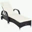Chaise longue avec roulettes et coussin moelleux-620516323