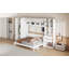 Grand lit escamotable mural avec placard, tiroirs de rangement et tablettes