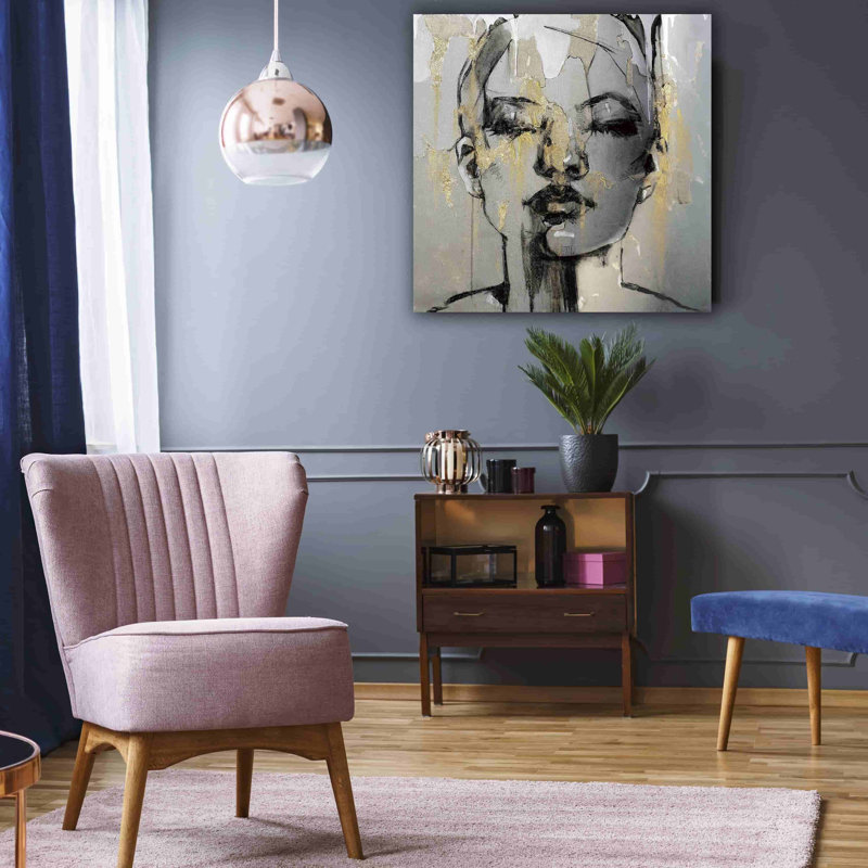 Golden Reflections, reproduction de peinture à l'huile sur toile tendue, H 40 po x l 40 po x P 1,5 po