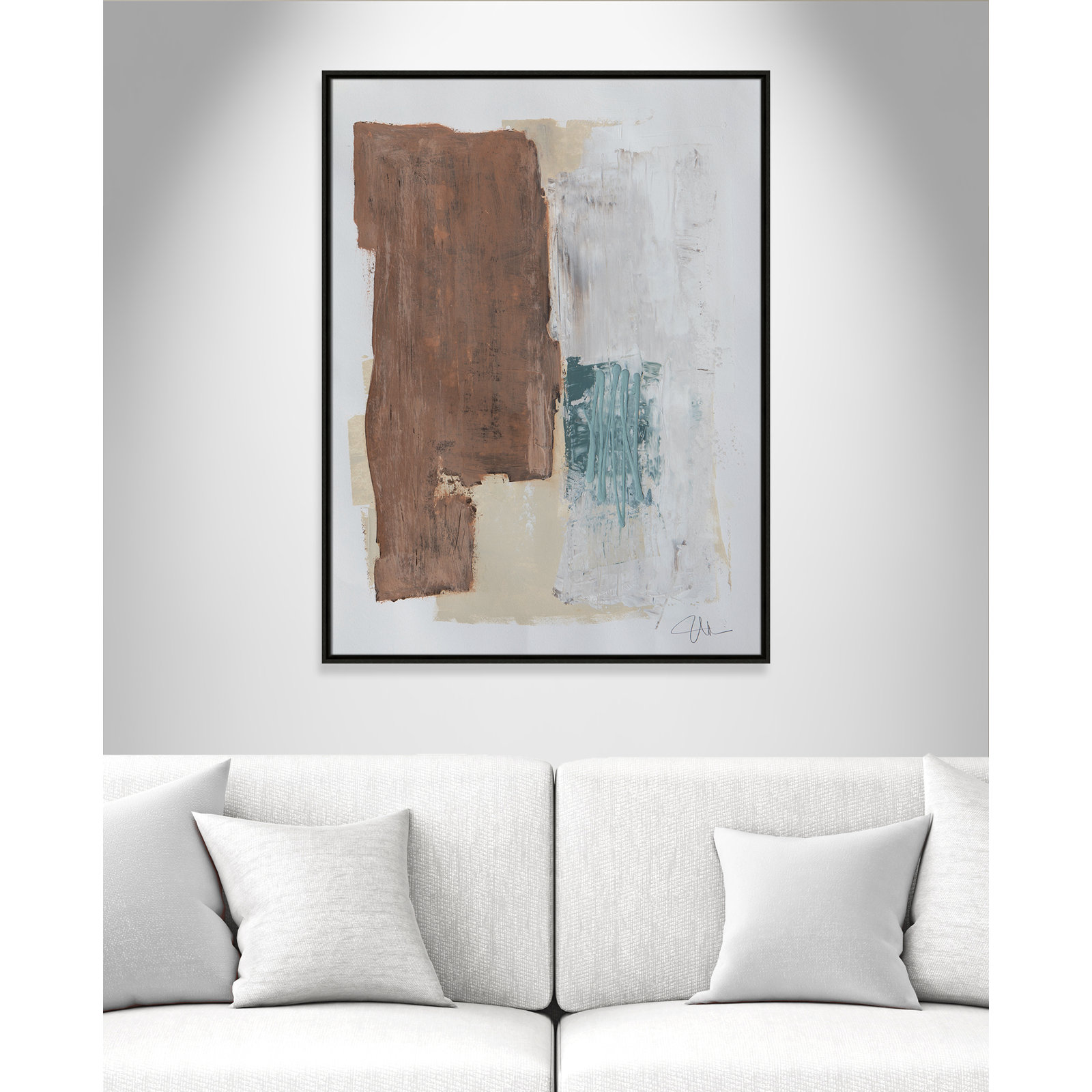 Together We Work I Print, Espresso Framed, 41.5'' H x 31.5'' W x 2'' D