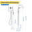 Freestanding Bathtub Faucet Tub Floor Mount Bathroom Faucets Brass Single Handle with Hand Shower-75959723