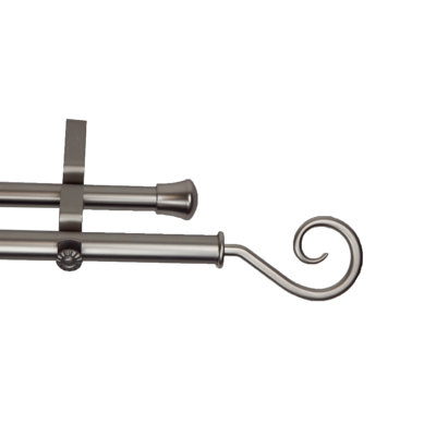 Tringle à rideaux double modern curl