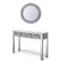 Glam Sparkling Crystal Console Table with Matching Decorative Wall Mirror 2‑Piece Kit