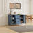 47.23" Farmhouse Sideboard Buffet Cabinet with 2 Carved Doors and 3 Drawers, Storage Cabinet with Adjustable Shelf for Dining Room, Living Room & Entryway-246712845