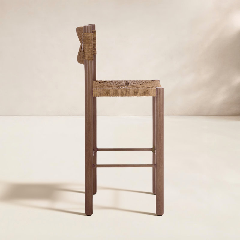 Romona Rattan Weaving Outdoor Barstool, Brown