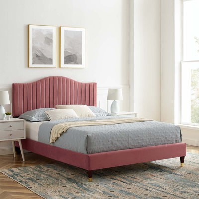 Modway Juniper Channel Tufted Performance Velvet Platform Bed