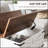 Tempered Glass Top Square Double-Layer Coffee Table with MDF Legs, Perfect for Modern Living and Extra Storage