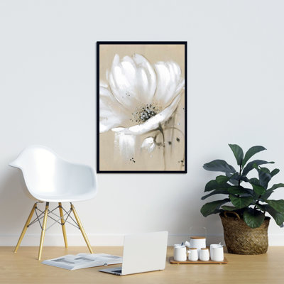 «White Abstract Wild Flower» sur toile