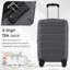 Valise de transport rigide en ABS 20 po, valise de voyage extensible durable avec roulettes pivotantes, verrou TSA