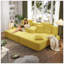 Ensemble 2 pièces surdimensionné de méridienne double, luxueux canapé-lit en velours côtelé moelleux avec 6 coussins et pochette de rangement pour les petits espaces, le cinéma maison et le salon-1607512799