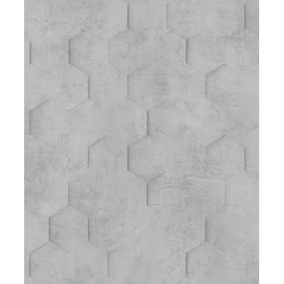 Straughter Textured Hexagon Design 10.05m x 53cm Wallpaper Roll