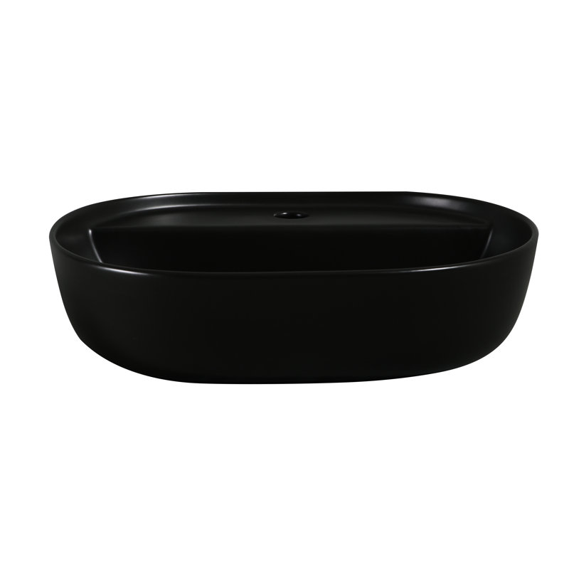 Lavabo de salle de bain ovale en porcelaine vitreuse odessa
