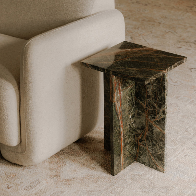 Table de bout Rience, Marbre vert