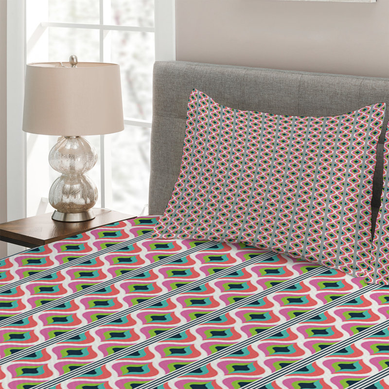 Modern & Contemporary Coverlet, King Bedspread + 2 Shams