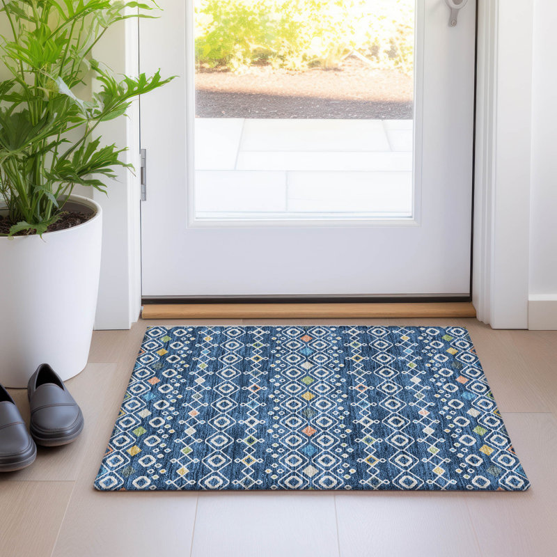 Tapis rectangulaire Aleighna avec envers antidérapant, Rectangle 1 pi 8 po x 2 pi 6 po