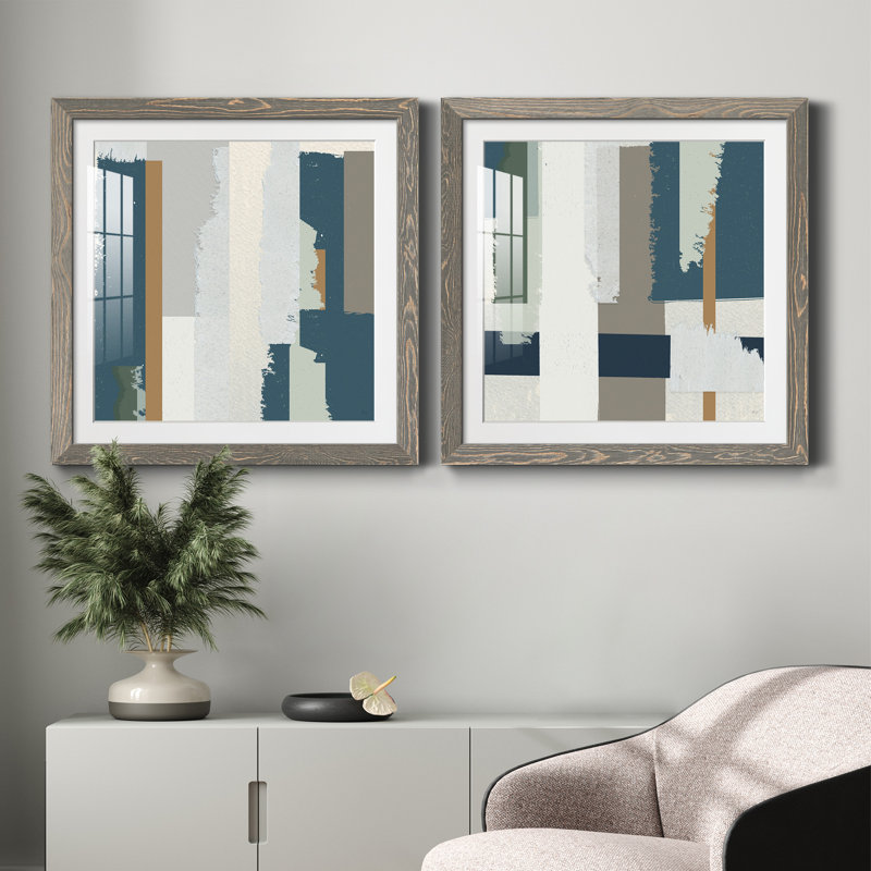 «Close To The Edge I», ensemble de 2 cadres photo, H 27,5 po x l 55 po x P 1,5 po, Encadré gris