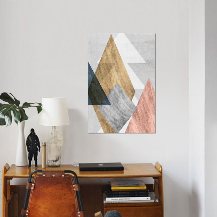 «Peaks I», impression sur toile, H 12 po x l 8 po x P 0,75 po, Pas de tapis, Toile tendue