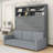 Queen Size Murphy Bed with Sofa Integration-431670219