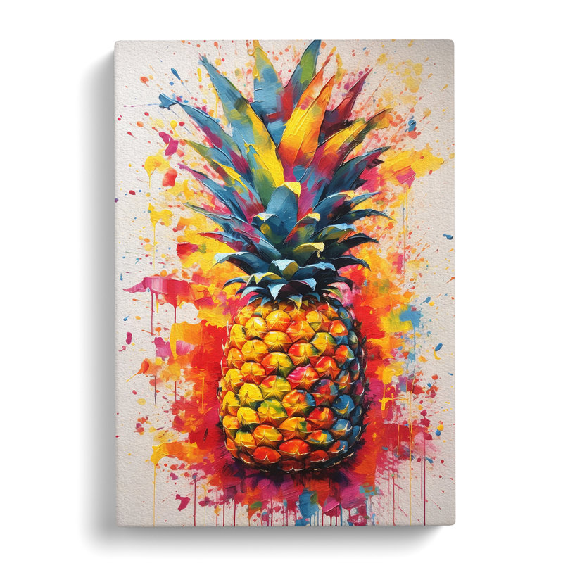 Pineapple Action No.2 - Wrapped Canvas, 50cm H x 35cm W x 3cm D