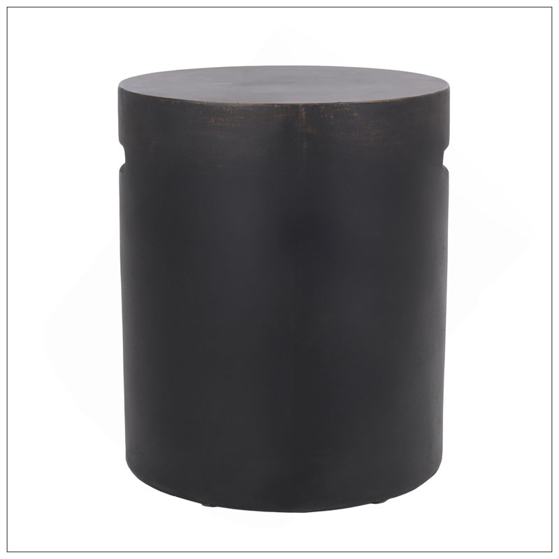 Table d'appoint d'extérieur en béton léger, cuivre