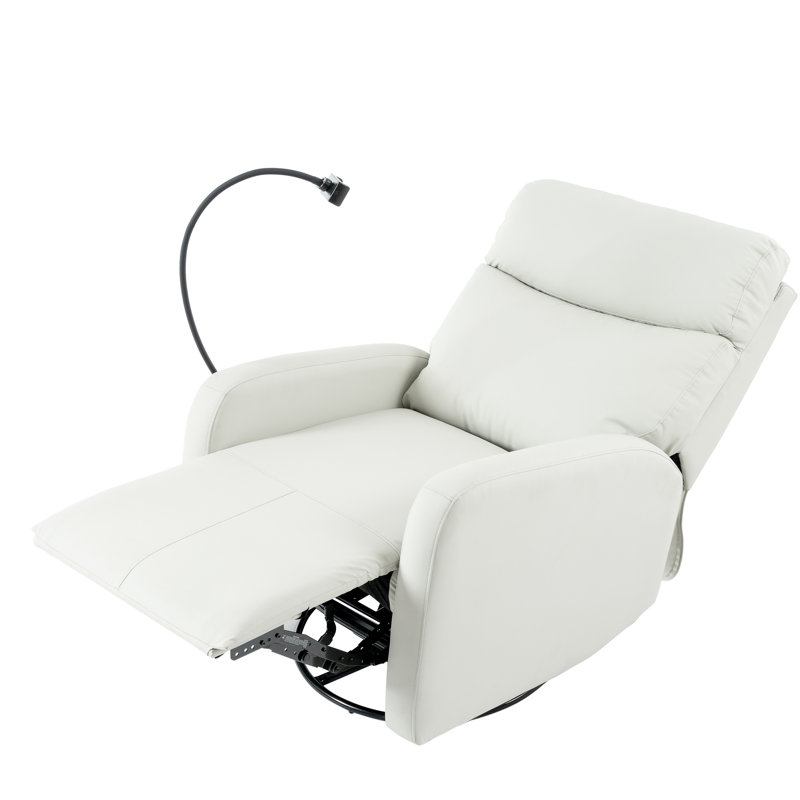 Fauteuil oscillant pivotant 270 °, surface facile à nettoyer - Fauteuil inclinable gris, port