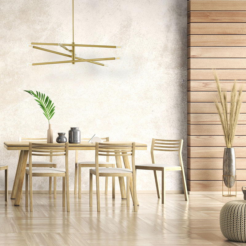 Lustre linéaire moderne Spoutnik à 8 lumières Waubun