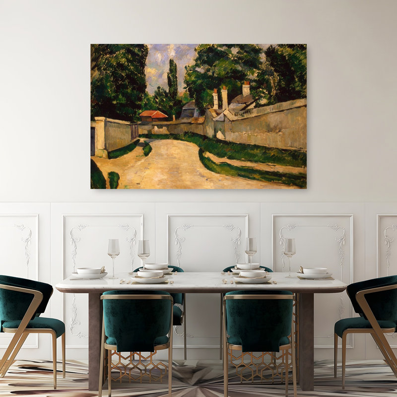 Houses Along A Road, C.1881 Abstract Contemporary Summer Architecture Wall Art Print, 101.6cm H x 152.4cm W