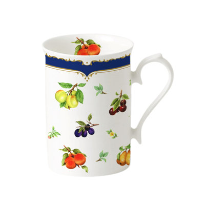 Deirdre Heritage Fruit 6 Piece Bone China Coffee Mug Set
