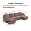 Canapé modulaire surdimensionné en U en chenille de 137 po avec poufs mobiles pour salon 137 po-1235946345-1235946349